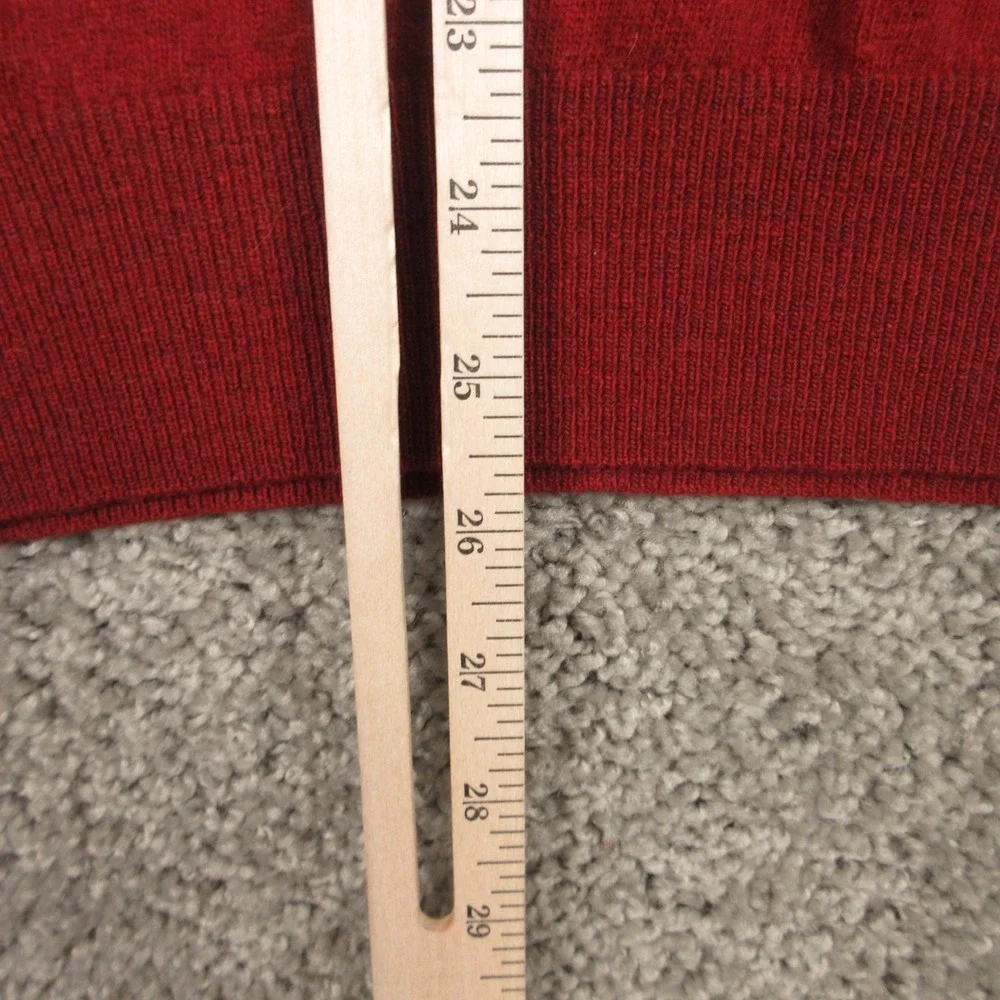 Orelebar Brown Sweater Mens Medium Red Orange Knit Wool Raglan Knit Pullover EUC